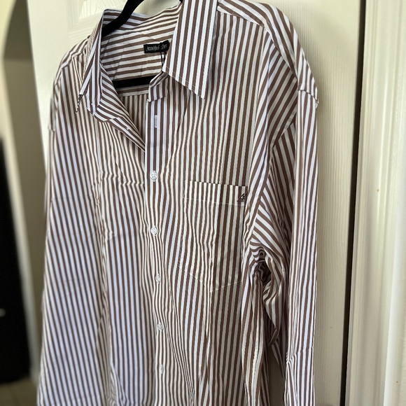 Active After Coffee Striped Button Down - Picture 4 of 9